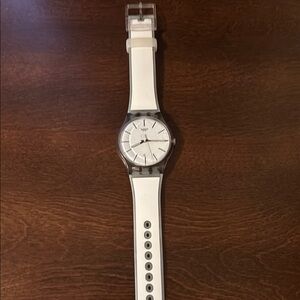 Swatch White Analog Watch